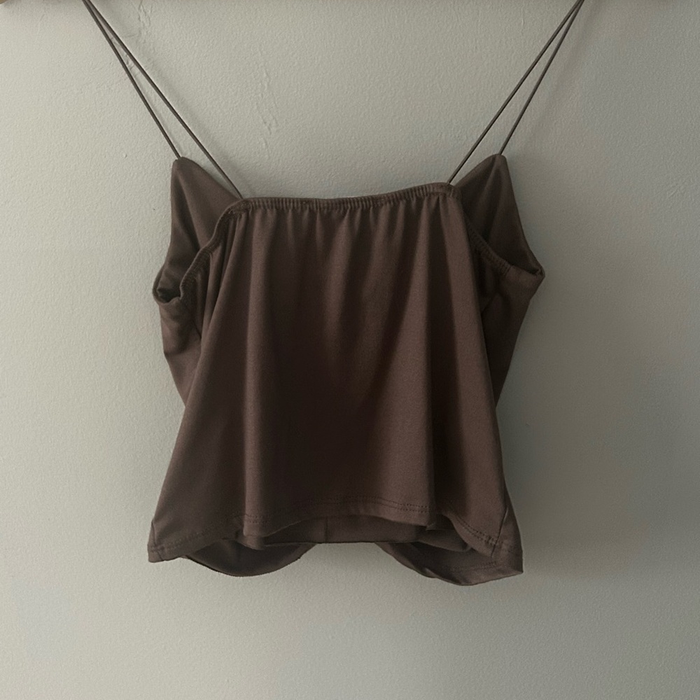 Brown Scrunchy Top by Gaze - Picture 2 of 8